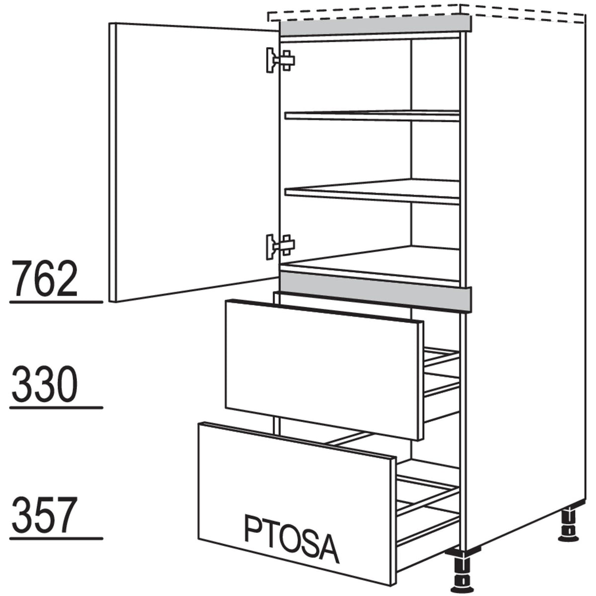 nobilia Highboard LH2A50 42776
