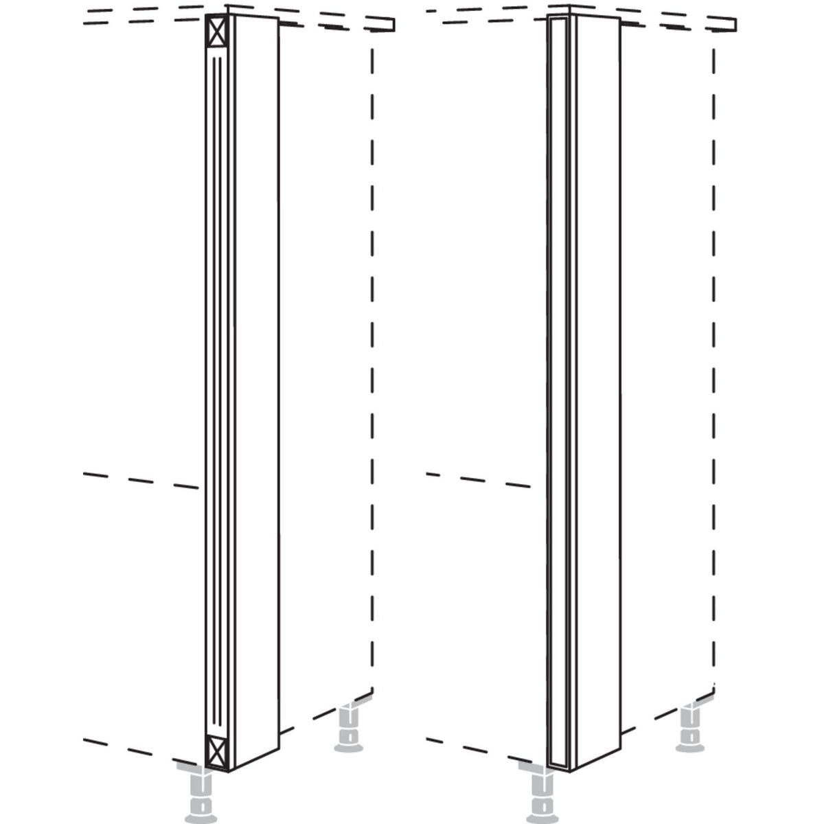 Nobilia Highboard-Pilaster als Zwischenloesung HPIZ 4482