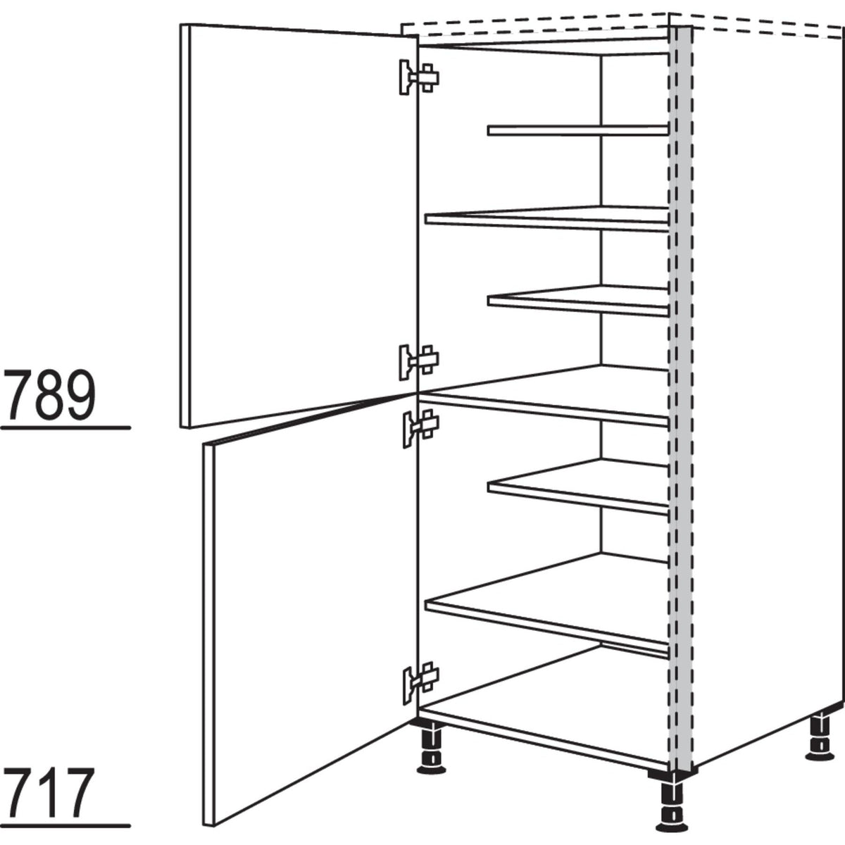 Nobilia Highboard Schuhschrank NHSWS40 138