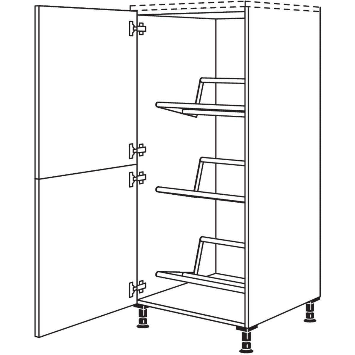 Nobilia Highboard fuer Getraenkekisten HDGTK60 21754