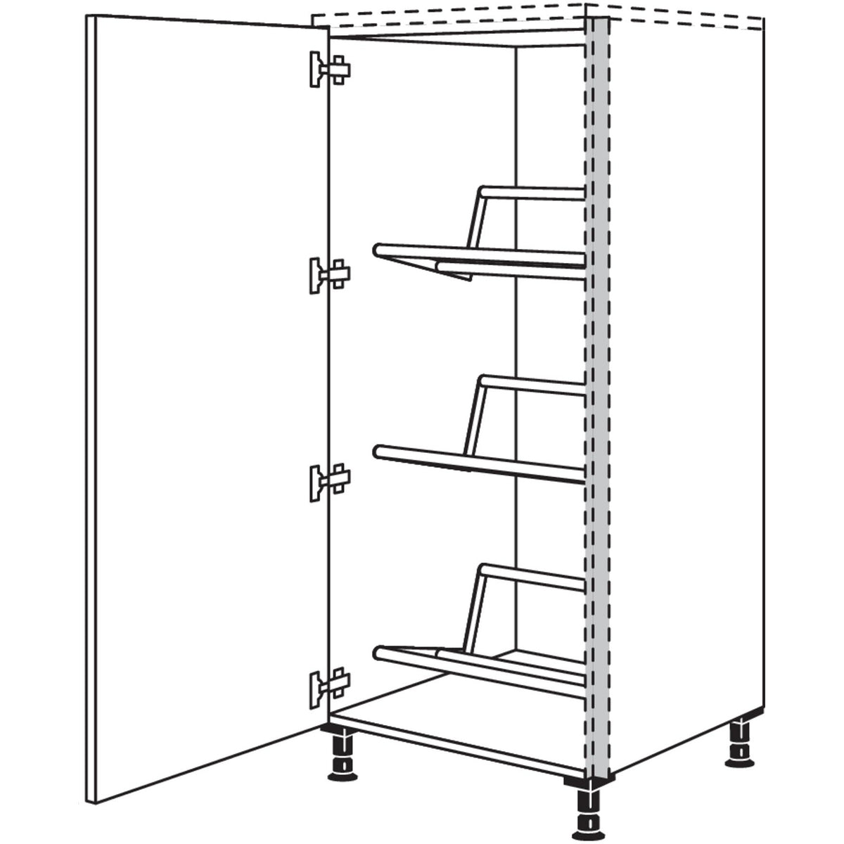 nobilia Highboard fuer Getraenkekisten NHSGTKF60 56704