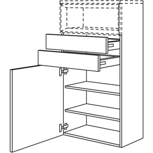 Nobilia Highboard fuer Regaleinsatz Case HBB2SC60-130 67963