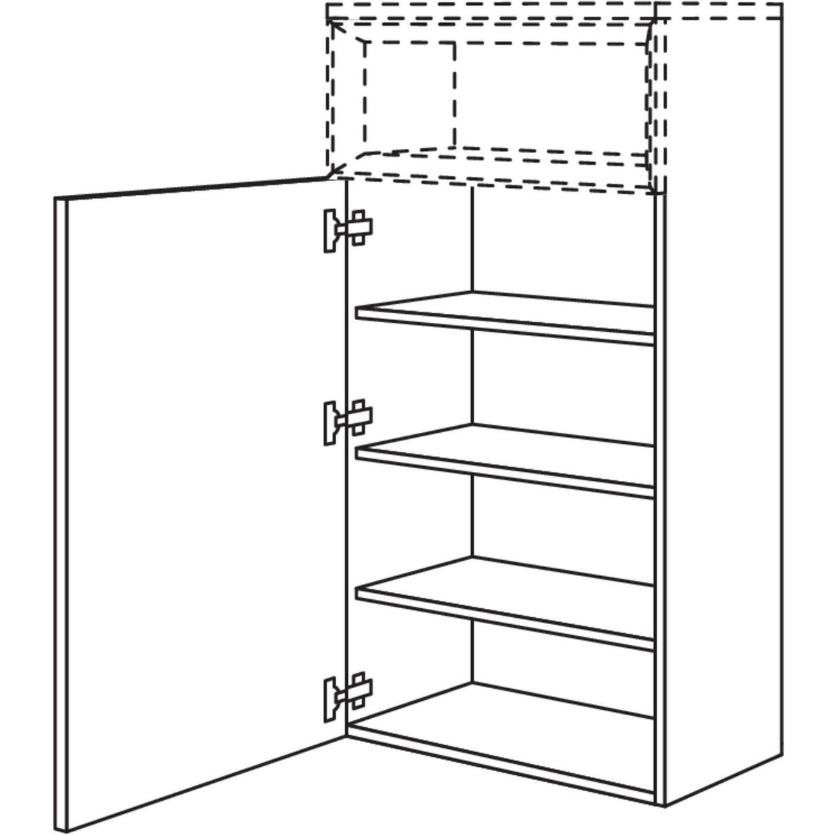 Nobilia Highboard fuer Regaleinsatz Case HBBC60-130 67958