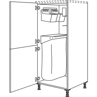 nobilia Highboard mit Ordnungssystem Laundry-Area HDOS50 50 cm - Look | 099