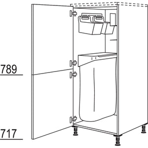 Nobilia Highboard mit Ordnungssystem Laundry-Area HDOS60 28577