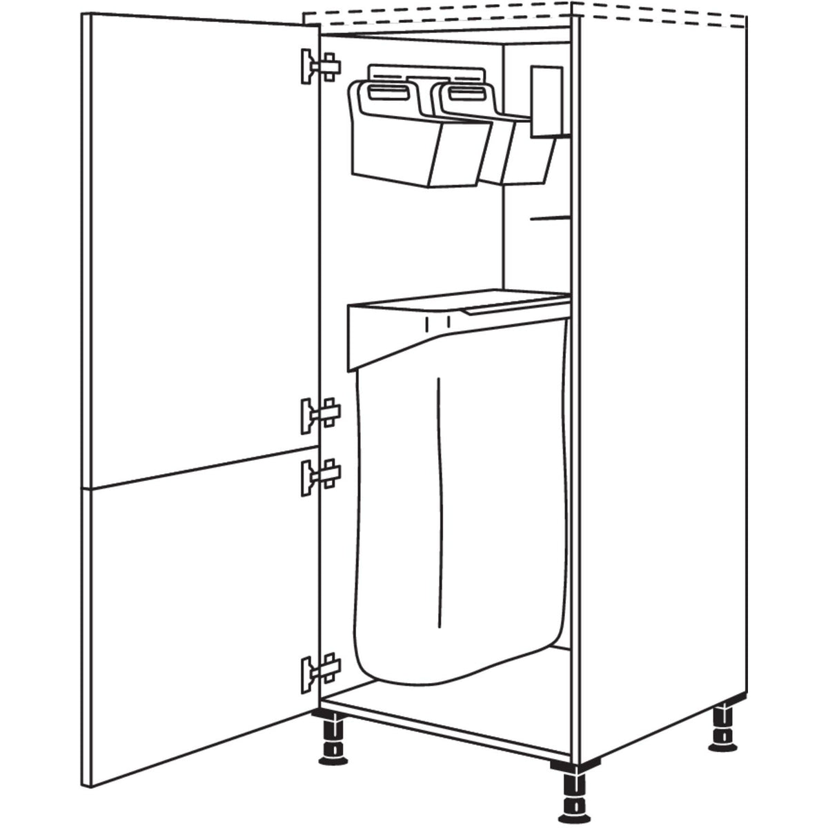 Nobilia Highboard mit Ordnungssystem Laundry-Area HOS50 23575