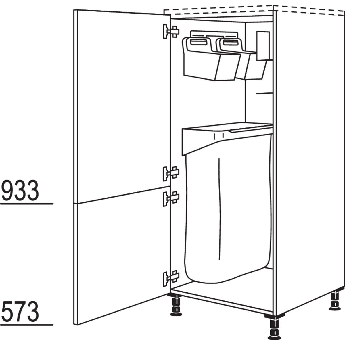 Nobilia Highboard mit Ordnungssystem Laundry-Area HOS50 23575