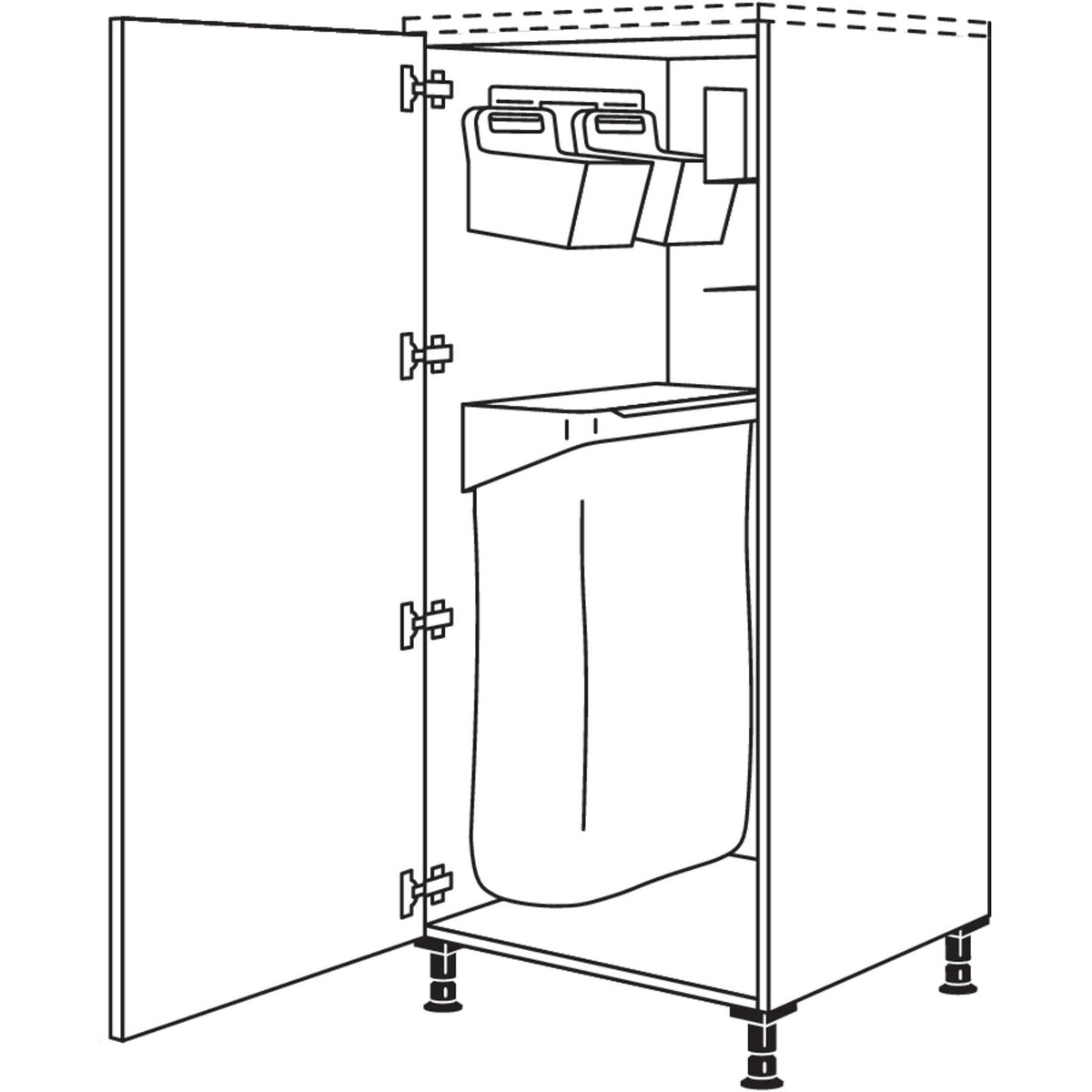 nobilia Highboard mit Ordnungssystem Laundry-Area HOSF50 21503