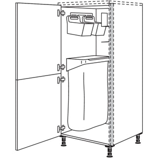 nobilia Highboard avec système de rangement Laundry-Area NHSOS60 60 cm - Flash | 648