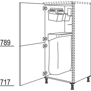 Nobilia Highboard mit Ordnungssystem Laundry-Area NHSOS50 56574