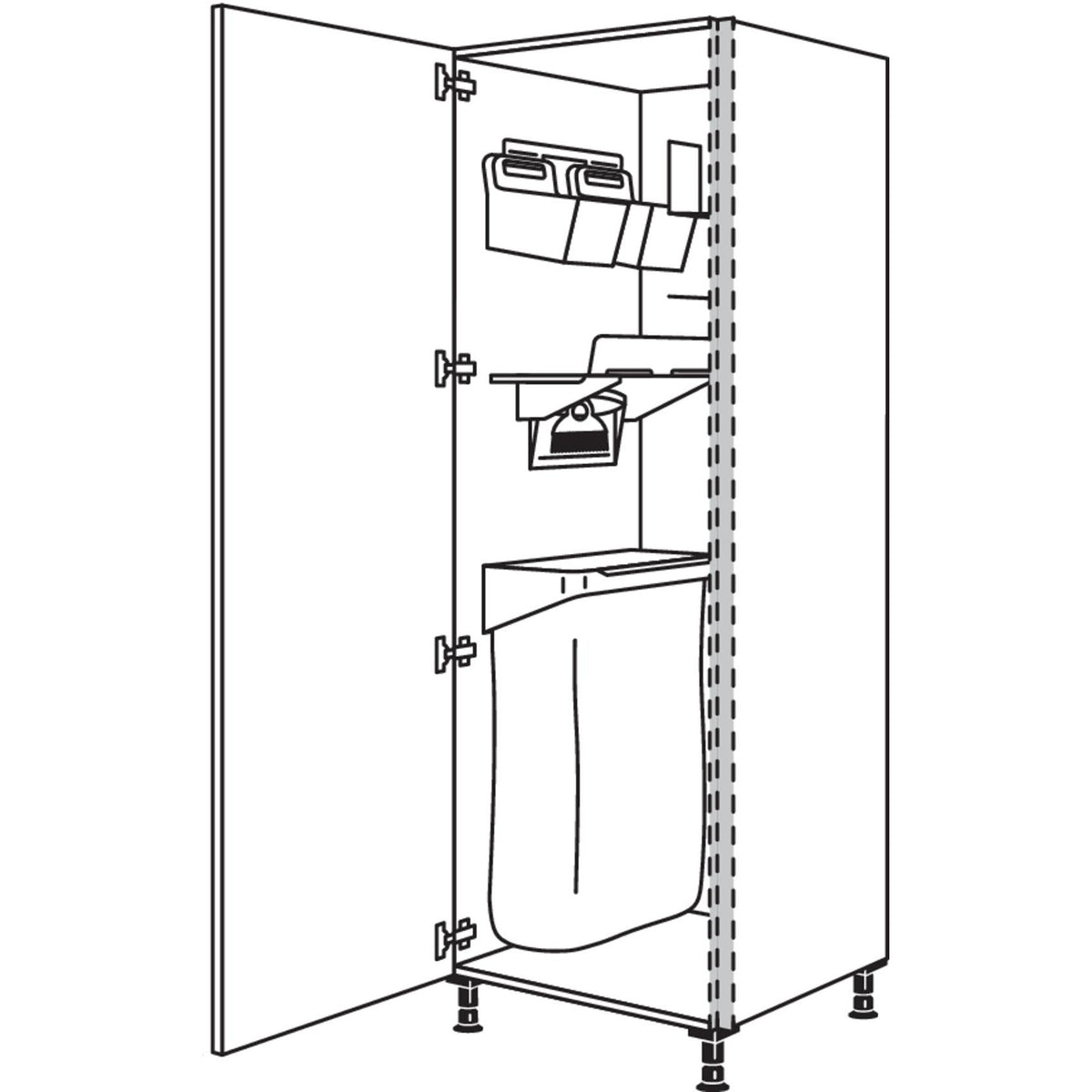 nobilia Highboard mit Ordnungssystem Laundry-Area NHSOSF50-1 21160