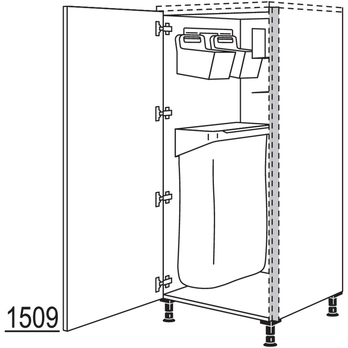 nobilia Highboard mit Ordnungssystem Laundry-Area NHSOSF60 56725