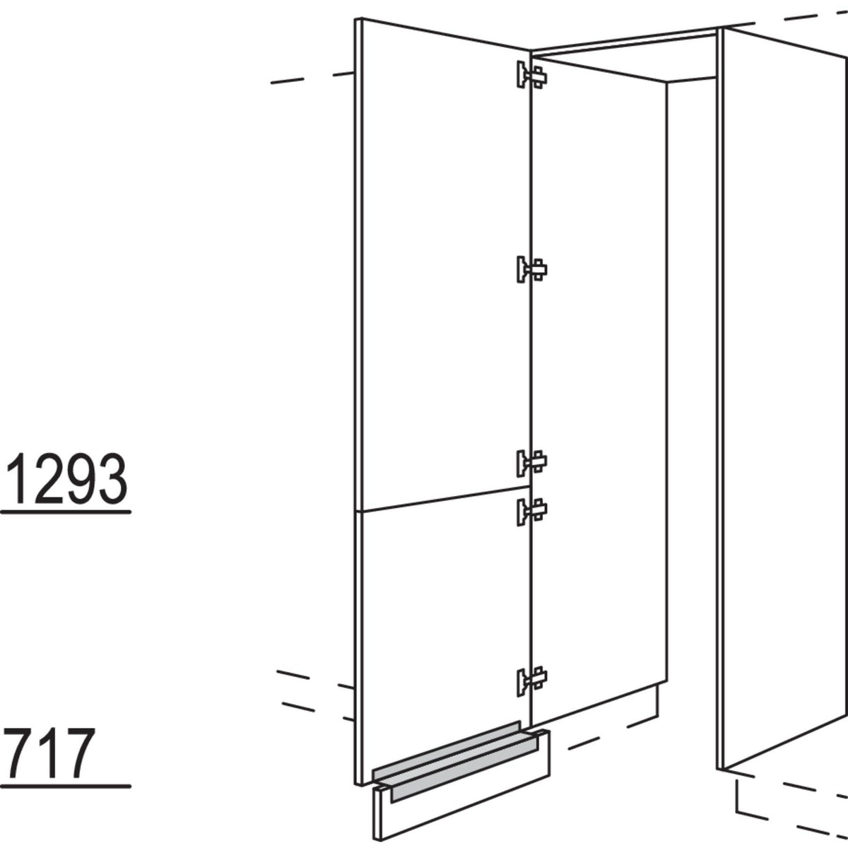 Nobilia Hochschrank-Durchgangstuer HWDT100-1 56623
