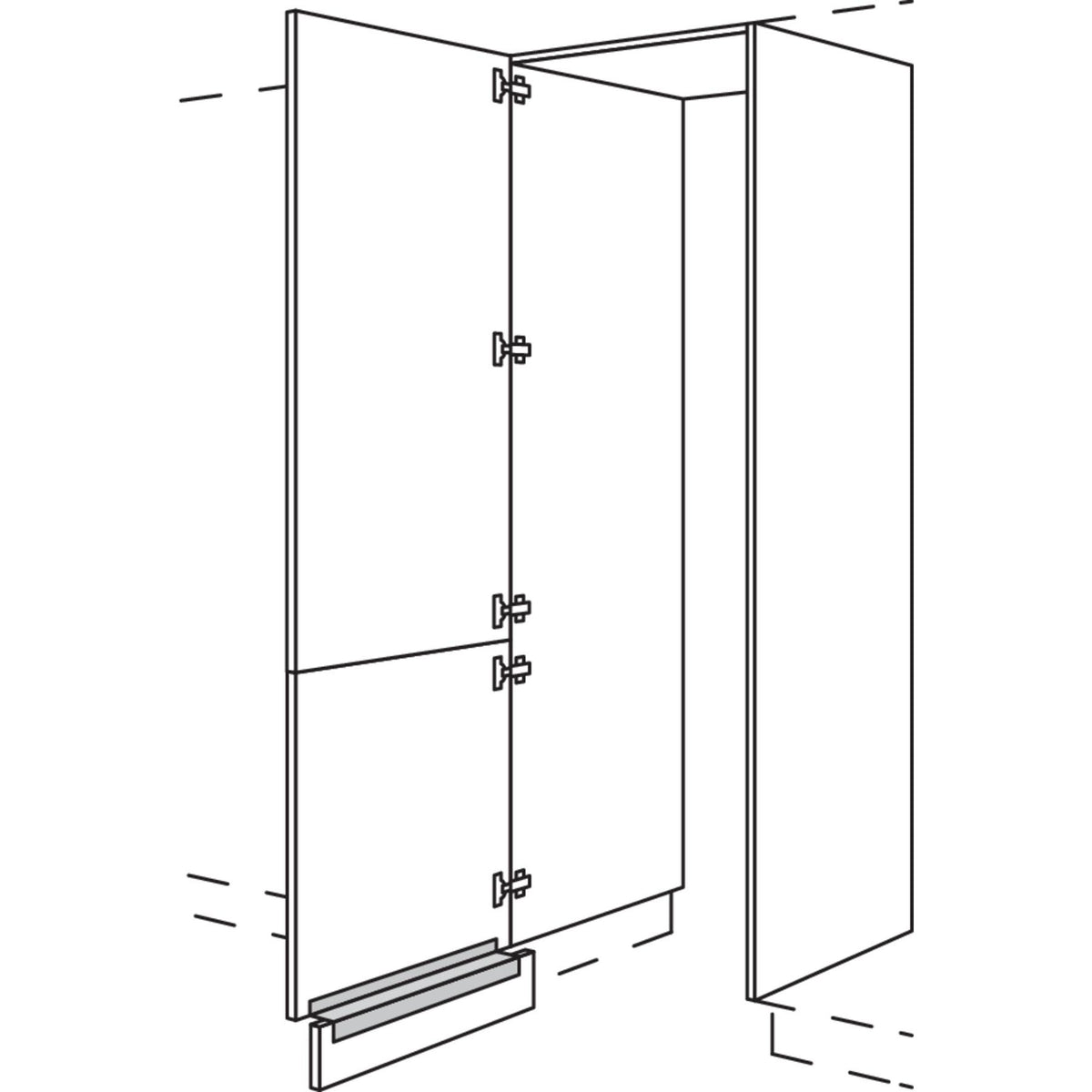 Nobilia Hochschrank-Durchgangstuer HDWDT60-2 56646