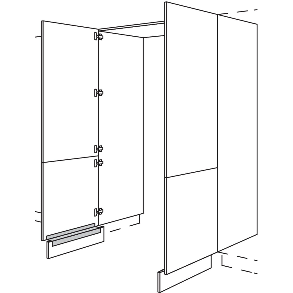 Nobilia Hochschrank-Durchgangstuer HDWDT120-1 56629