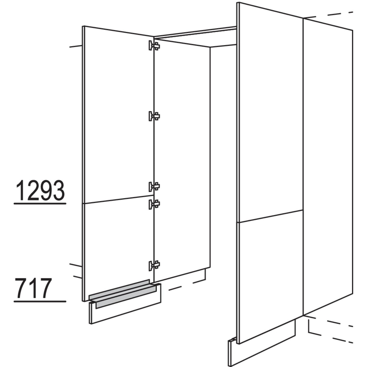 Nobilia Hochschrank-Durchgangstuer HDWDT120-1 56629
