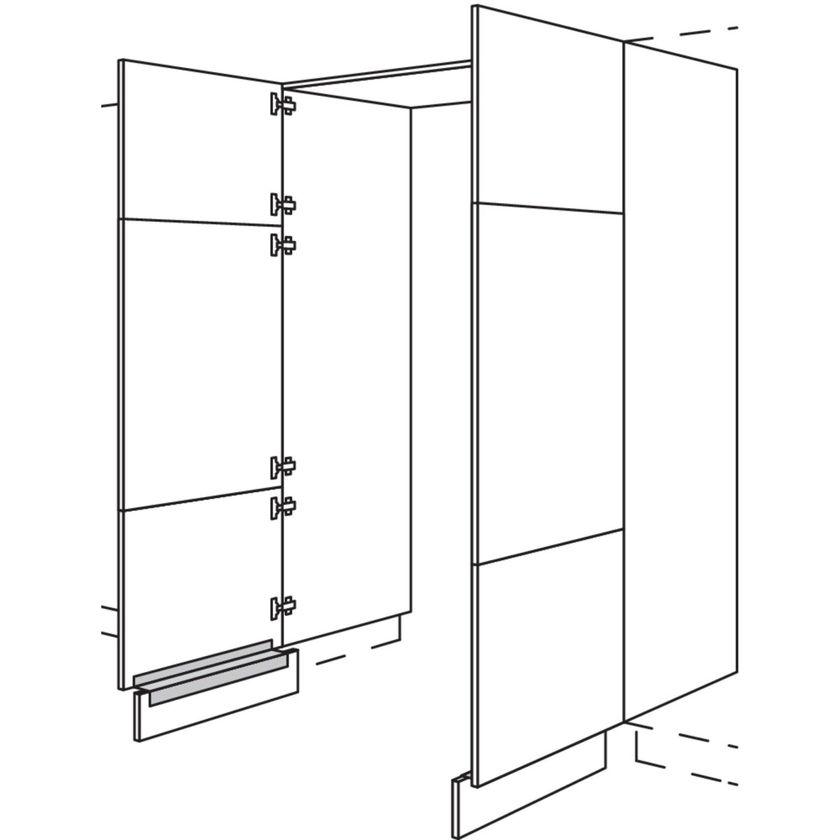 Nobilia Hochschrank-Durchgangstuer HWDT80-1 56622