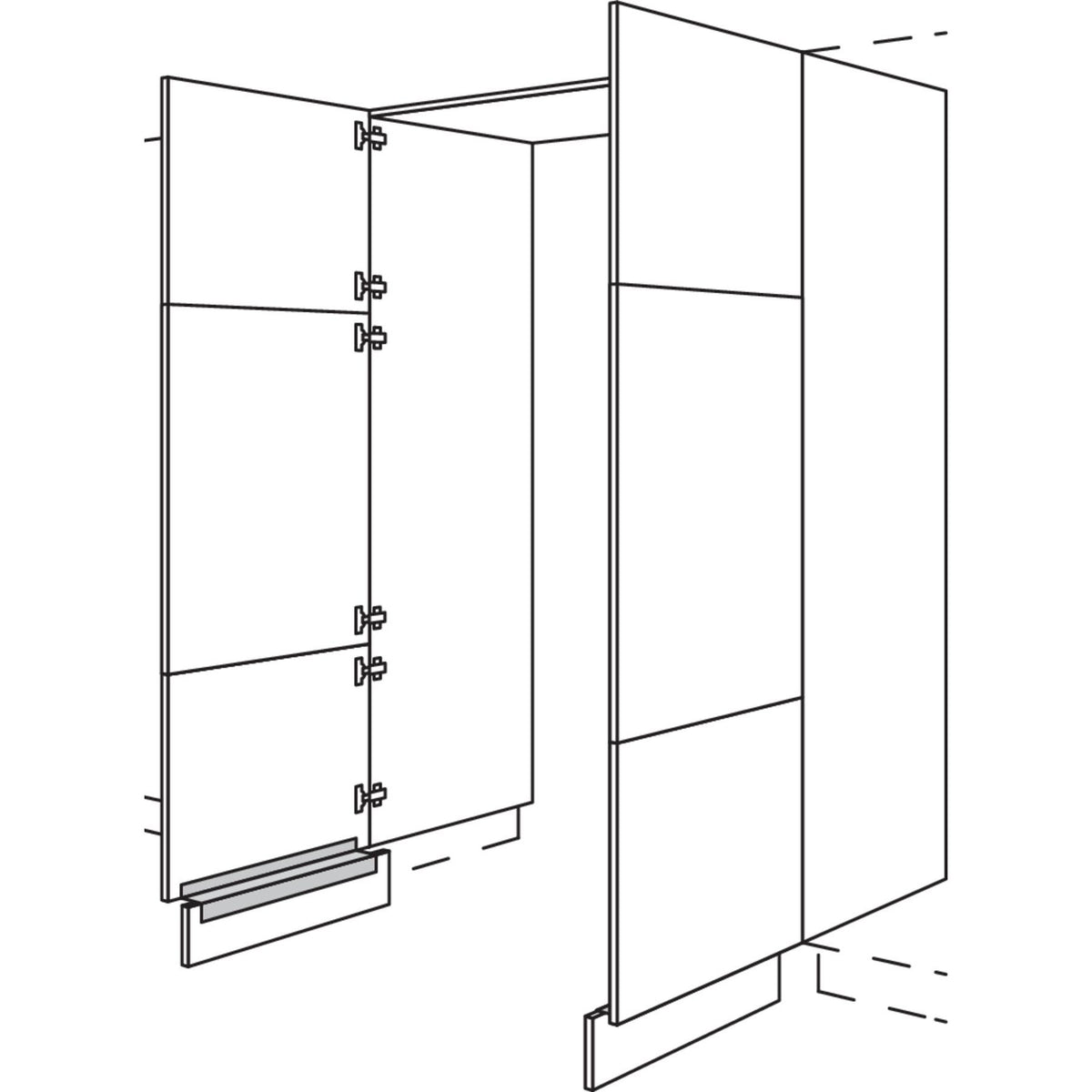 Nobilia Hochschrank-Durchgangstuer HWDT100-2 56643