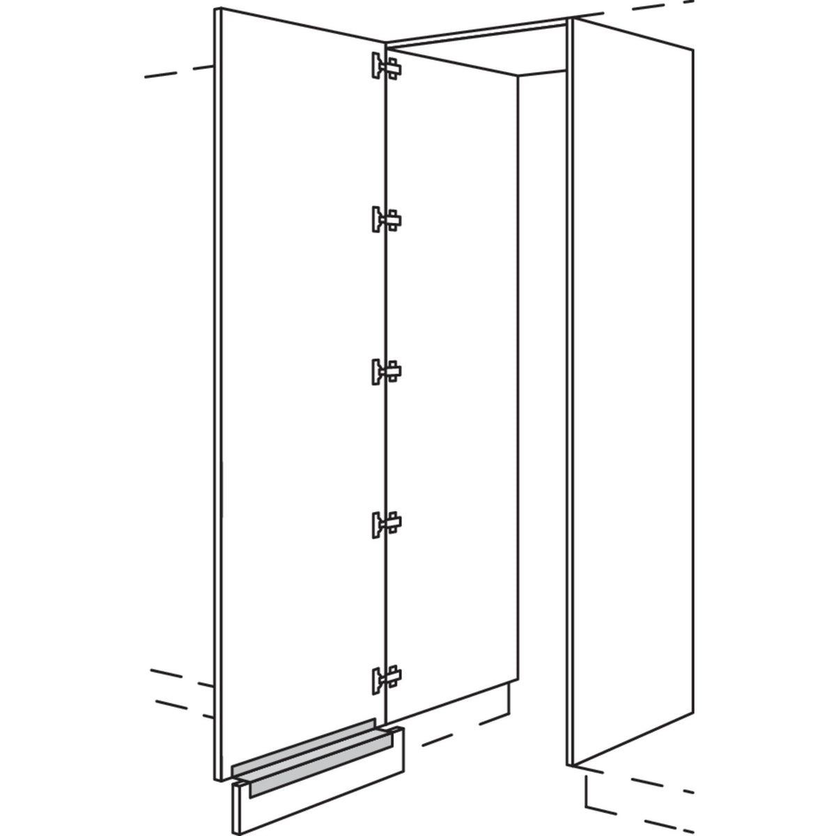 nobilia Hochschrank-Durchgangstuer HWDTF60-2 56613