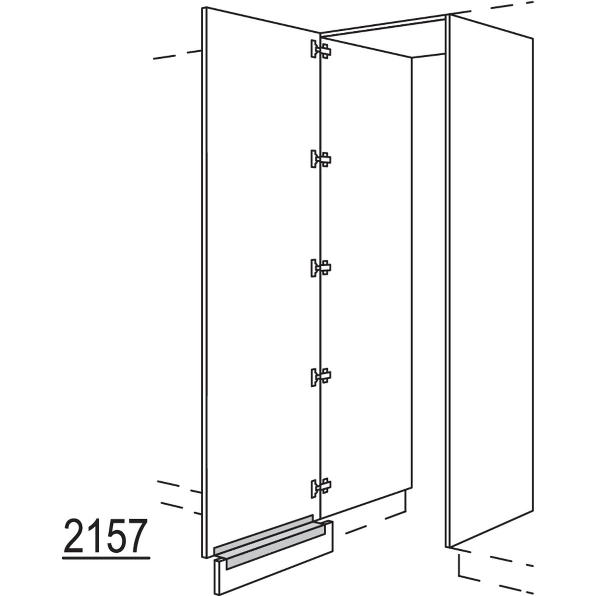 nobilia Hochschrank-Durchgangstuer HWDTF60-3 56692