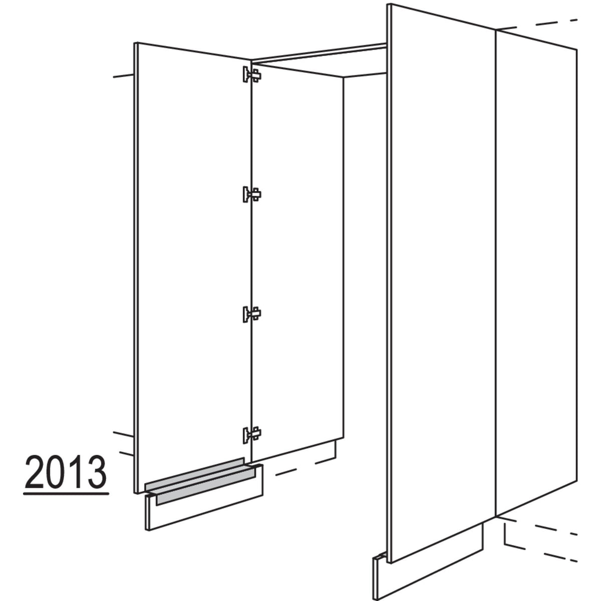 nobilia Hochschrank-Durchgangstuer HWDTF80-1 56602