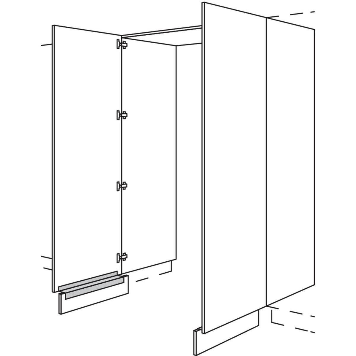 nobilia Hochschrank-Durchgangstuer HWDTF80-1 56602