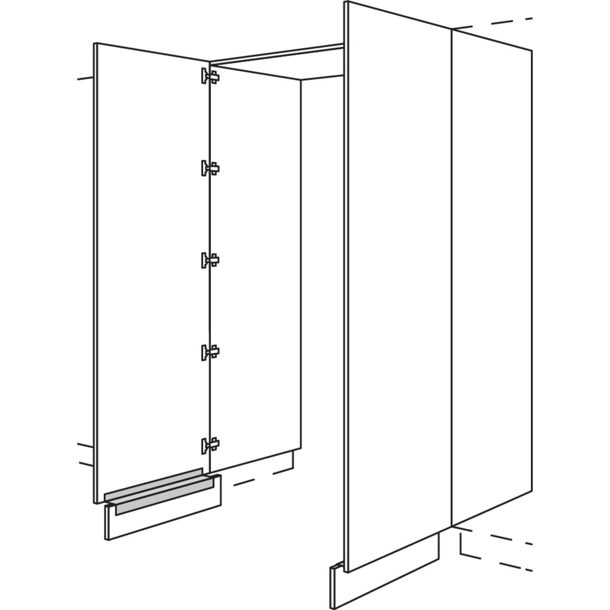 nobilia Hochschrank-Durchgangstuer HWDTF80-2 56614