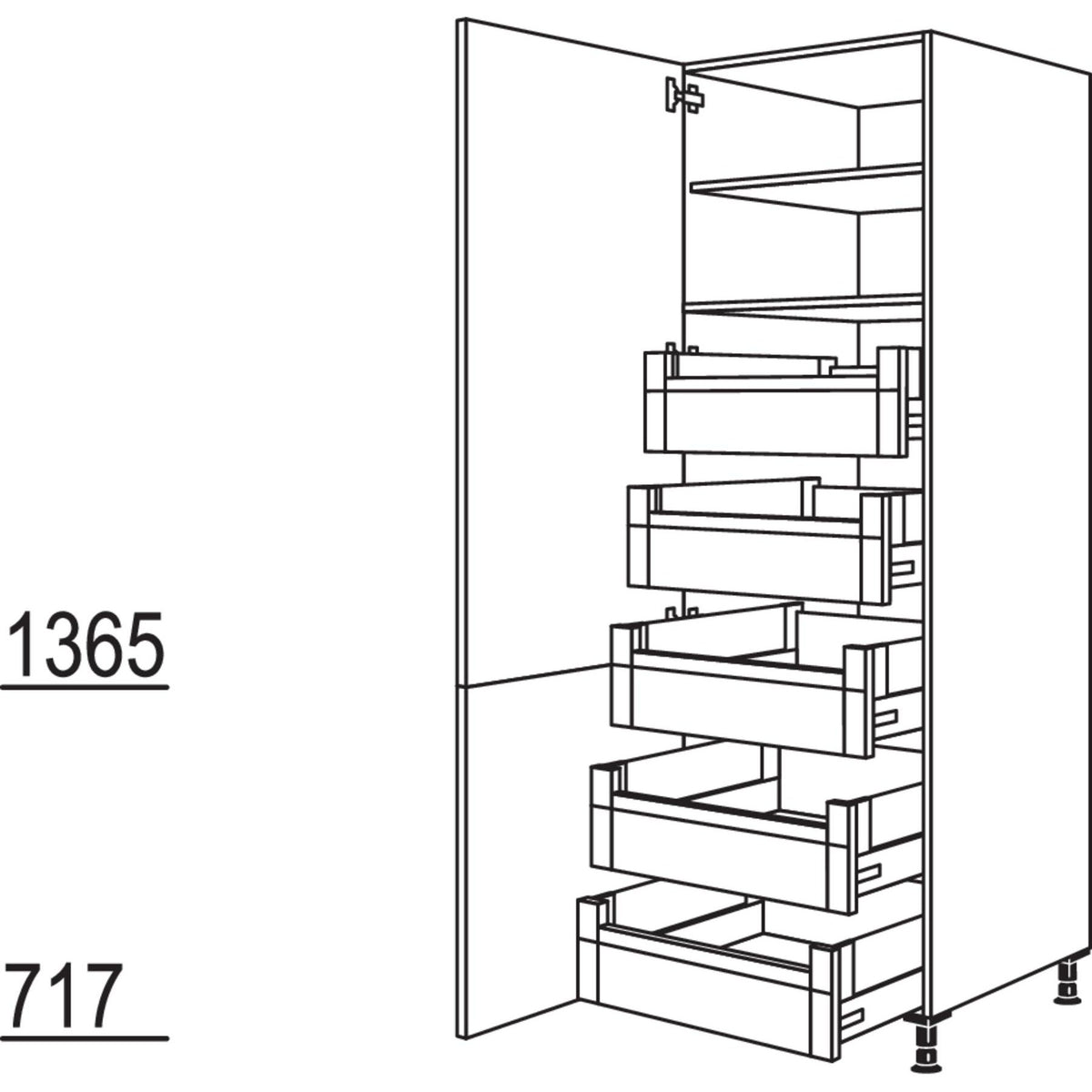 Nobilia Hochschrank HDI60-2 35049