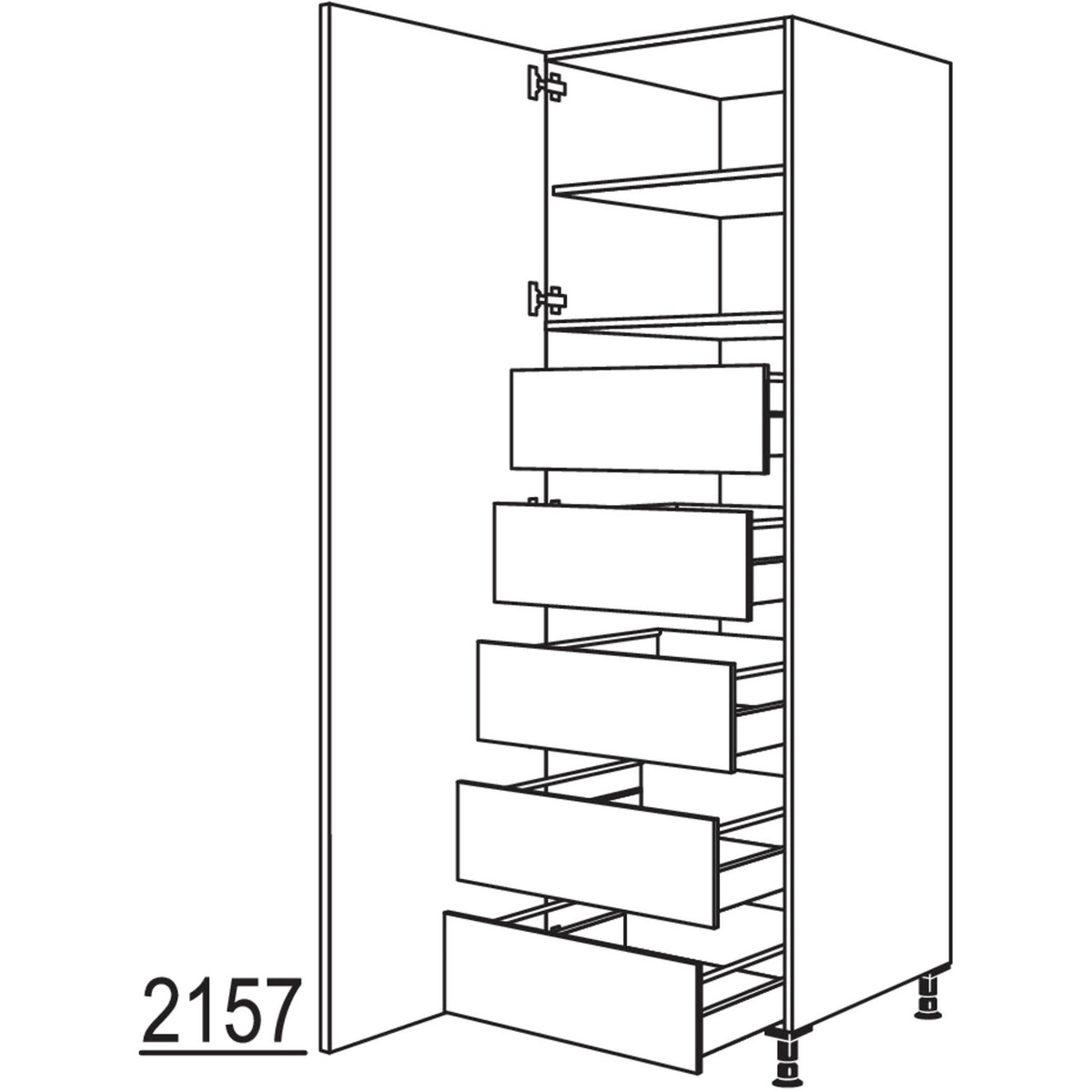 nobilia Hochschrank HIF40-3 43057