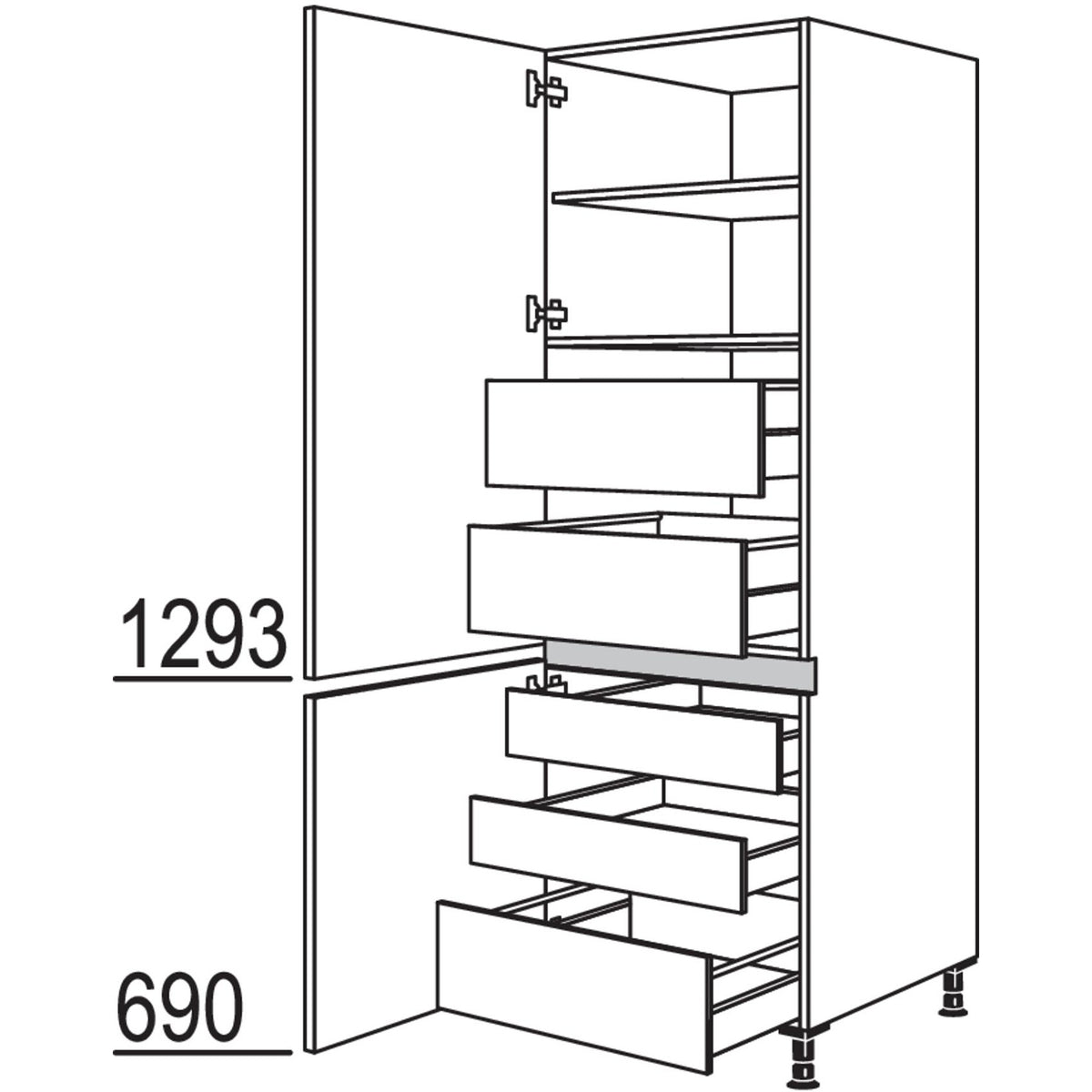 nobilia Hochschrank NHI60-1 25134
