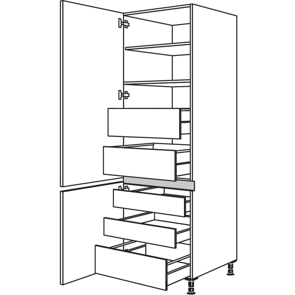 nobilia Hochschrank NHI60-2 36134