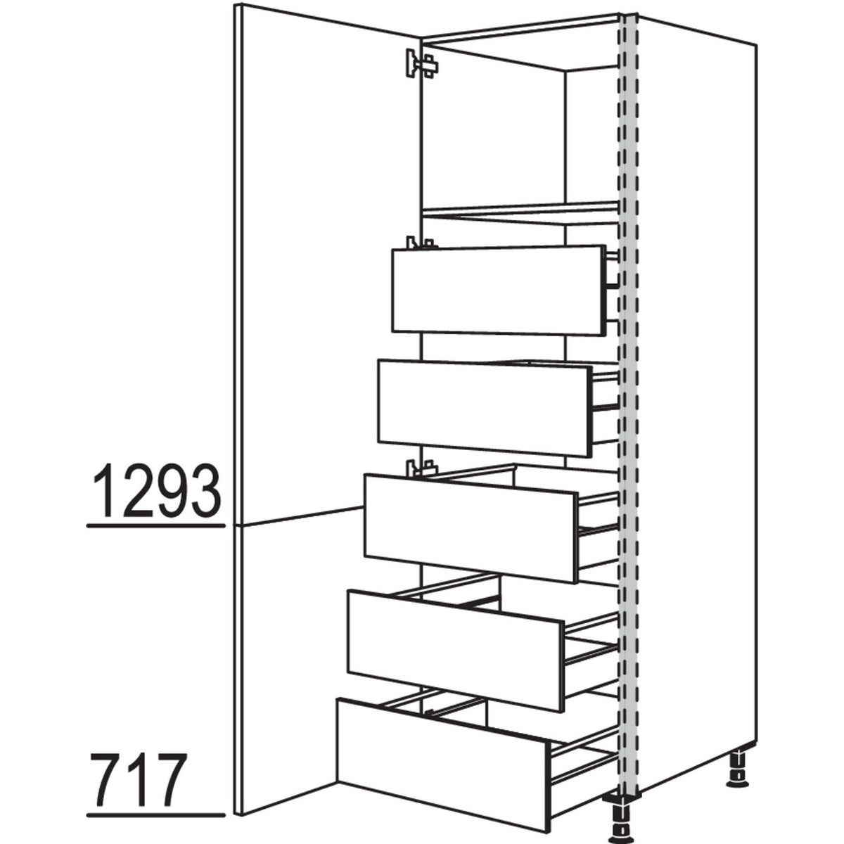 nobilia Hochschrank NHSI60-1 21223
