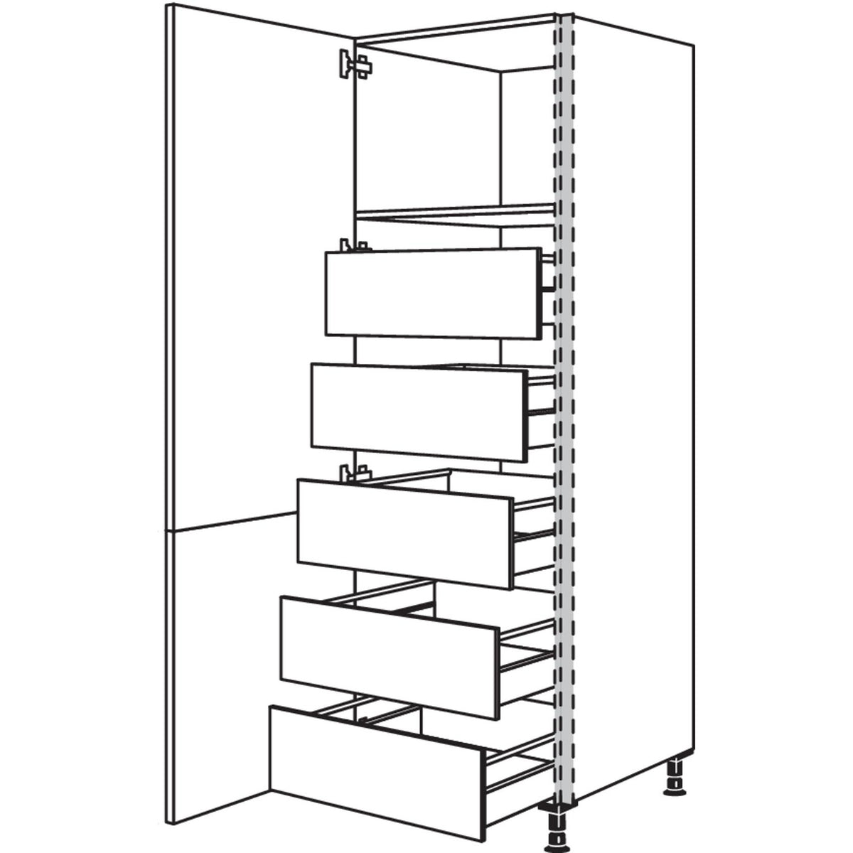 nobilia Hochschrank NHSI60-1 21223