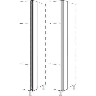 nobilia tall cabinet pilaster as an intermediate solution for tall cabinets, height 1 HPIZ-1 - Lacquered, honed white | 782 / White | 106 / Nordic | 497