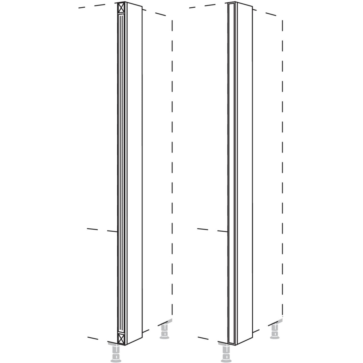 Nobilia Hochschrank-Pilaster als Zwischenloesung fuer Hochschraenke- Hoehe 2 HPIZ-2 45732