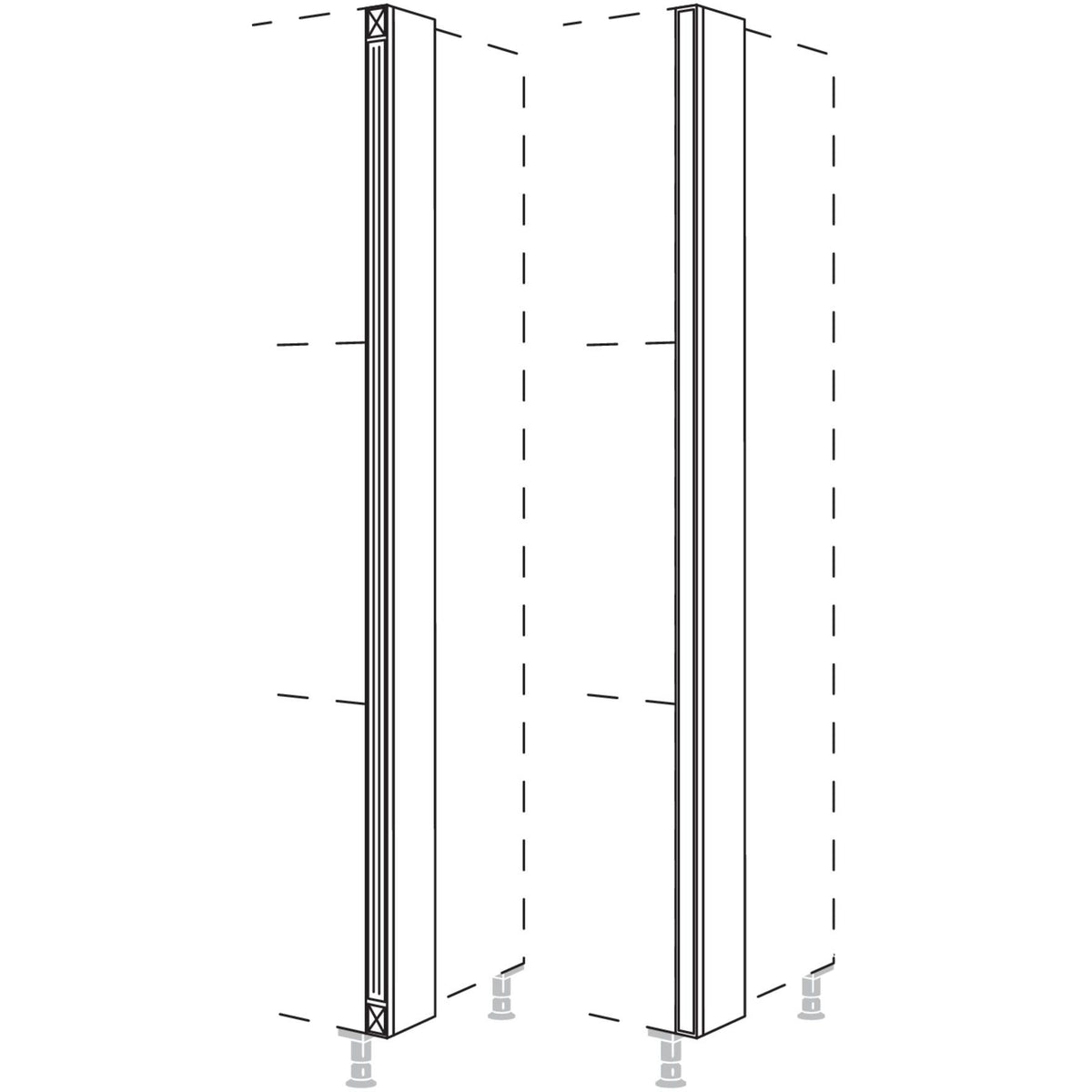 Nobilia Hochschrank-Pilaster als Zwischenloesung fuer Hochschraenke- Hoehe 3 HPIZ-3 44712