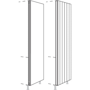 Nobilia Hochschrank-Pilaster fuer Hochschraenke- Hoehe 2 HPI-2 45731