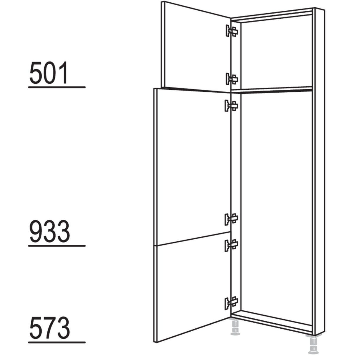 Nobilia Hochschrank-Rahmenteil HRT40-1 25444