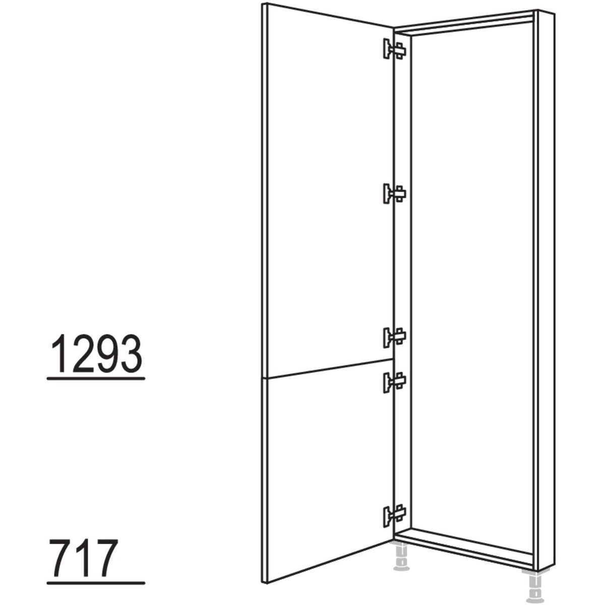 Nobilia Hochschrank-Rahmenteil HRTD40-1 20444