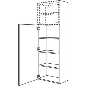 Nobilia Hochschrank fuer Regaleinsatz Case HBDCO60-202 67991