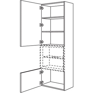 nobilia Armoire haute pour insert d'étagère Case HBDCU60-202 60 cm - Look | 099