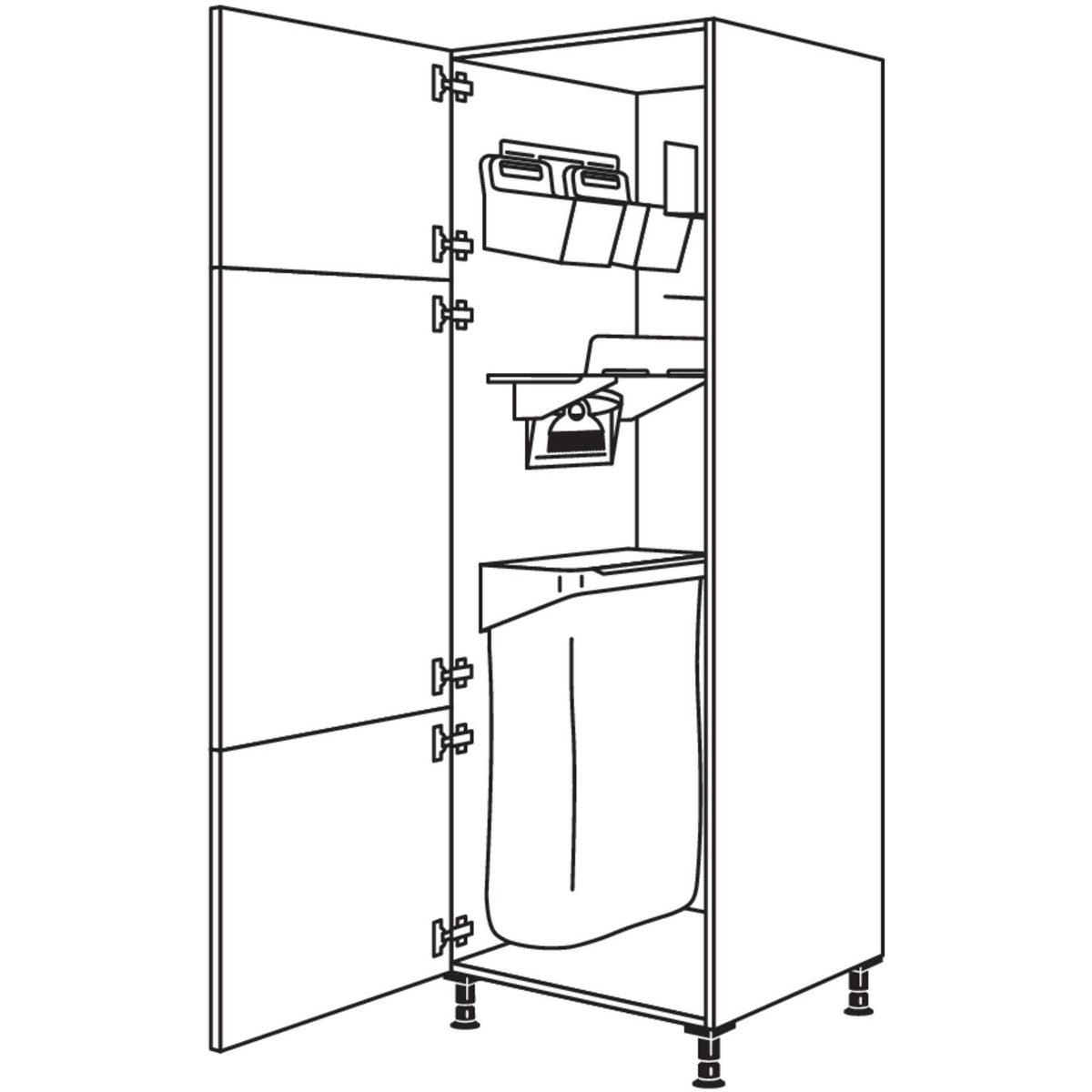 Nobilia Hochschrank mit Ordnungssystem Laundry-Area HOS60-1 24040