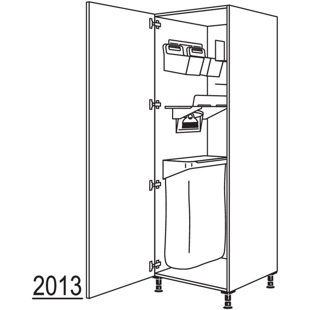 nobilia Hochschrank mit Ordnungssystem Laundry-Area HOSF60-1 24088