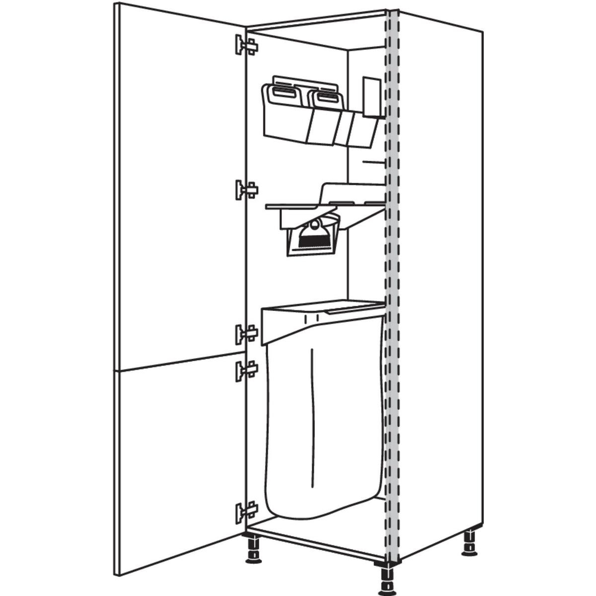 Nobilia Hochschrank mit Ordnungssystem Laundry-Area NHSOS60-1 21174