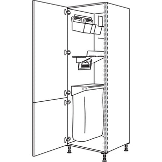 nobilia Armario alto con sistema de organización Laundry-Area NHSOS60-2 60 cm - Focus | 312