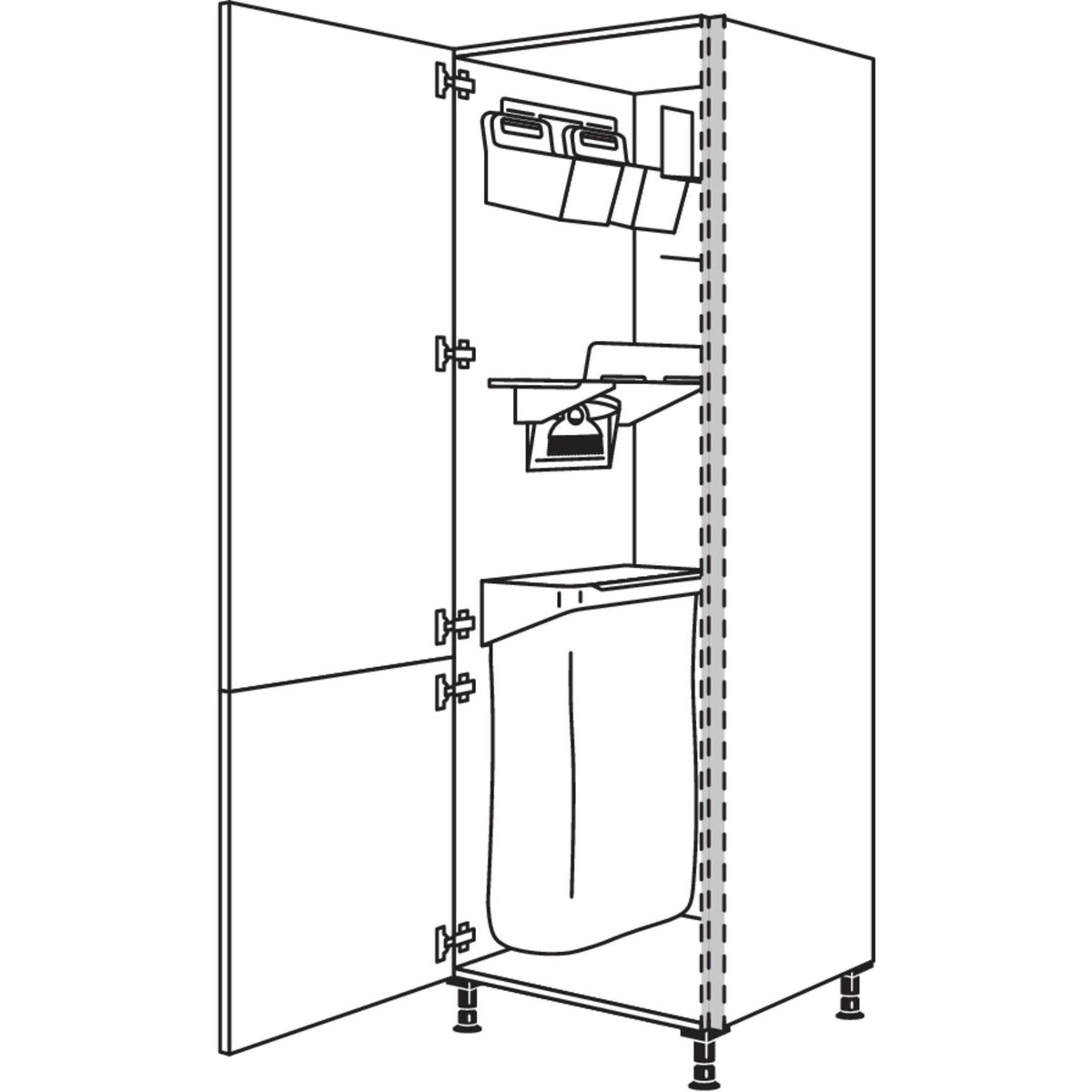 Nobilia Hochschrank mit Ordnungssystem Laundry-Area NHSOS50-2 35172