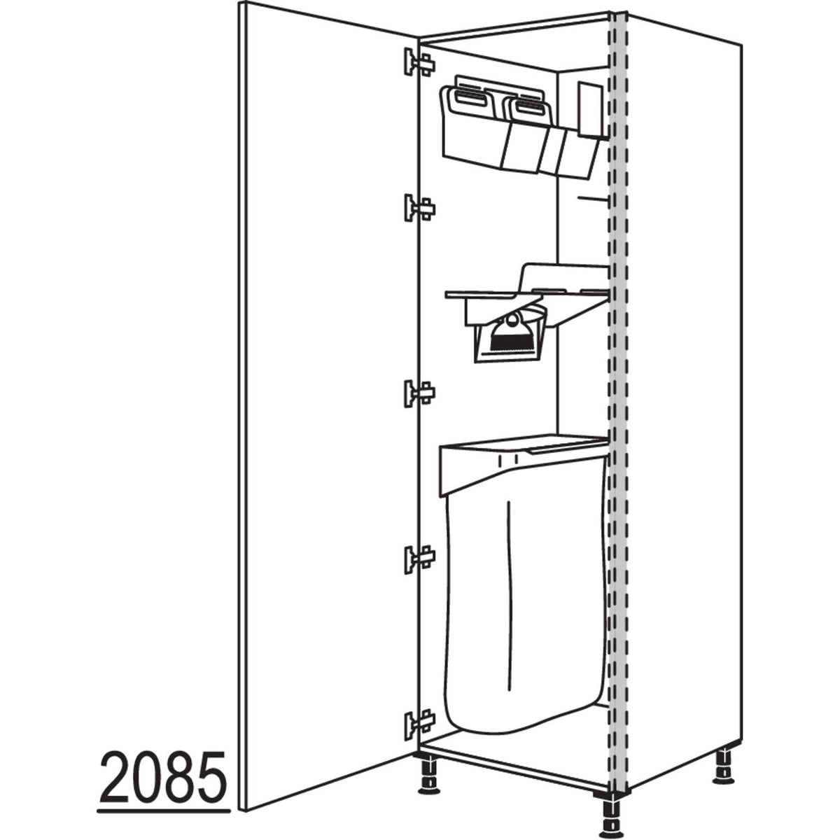 nobilia Hochschrank mit Ordnungssystem Laundry-Area NHSOSF60-2 36125