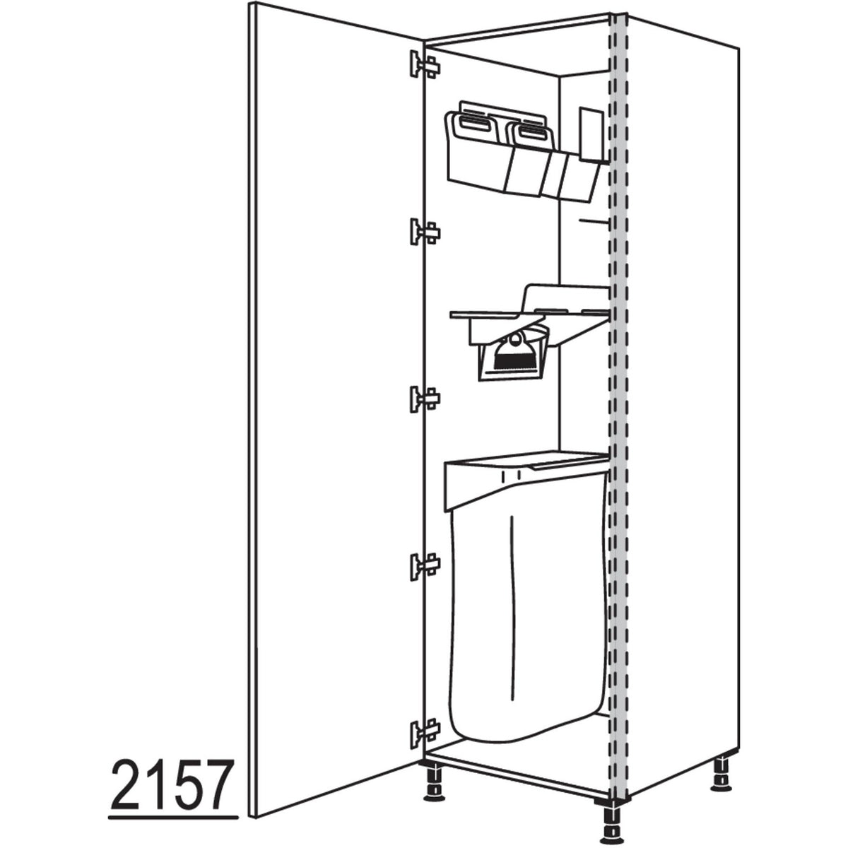 nobilia Hochschrank mit Ordnungssystem Laundry-Area NHSOSF60-3 53149
