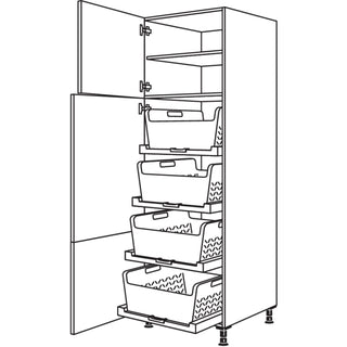 nobilia armario alto con bandeja para cesta de ropa Laundry-Area HWTAB60-2 60 cm - Look | 099