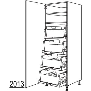 nobilia Hochschrank mit Waeschekorb-Tablar Laundry-Area HWTABF60-1 24072
